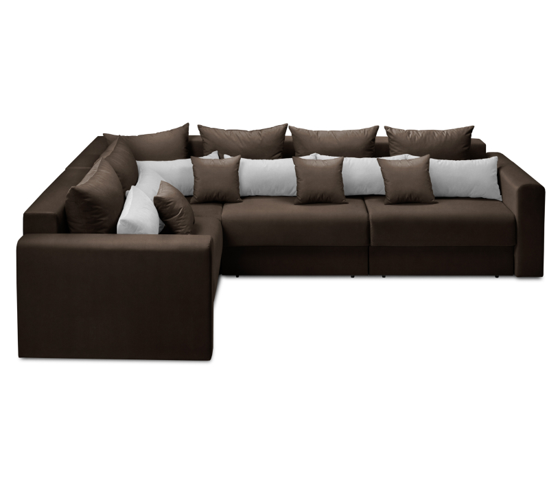 Диваны угловые в гостиную, Диван угловой Мэдисон Лонг со спальным местом, микровелюр