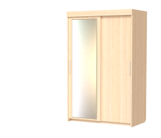 Шкафы-купе 2-х дверные, Шкаф-купе шк-18 двухдверный с зеркалом