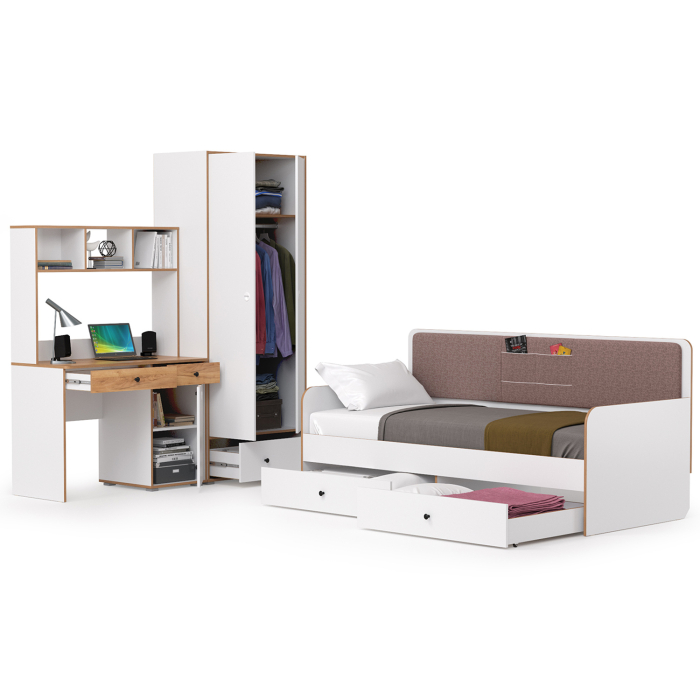 Для девочек, Вуди мебель в детскую с кроватью с ящиками № 38