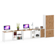 Домашние кабинеты, Корпусная мебель для домашнего кабинета для двоих Лидер-8 № 32