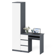 Домашние кабинеты, Компьютерный стол МС-6 левый с узким пеналом 400 Мори