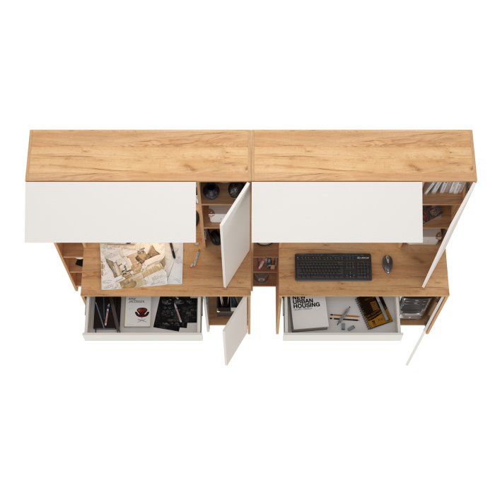 Прямые компьютерные столы, Два стола для домашнего офиса Mobi Комфорт 12.71