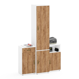 Тумба с ящиком и дверкой с пеналом 21Б и тумба с нишей Лидер-8