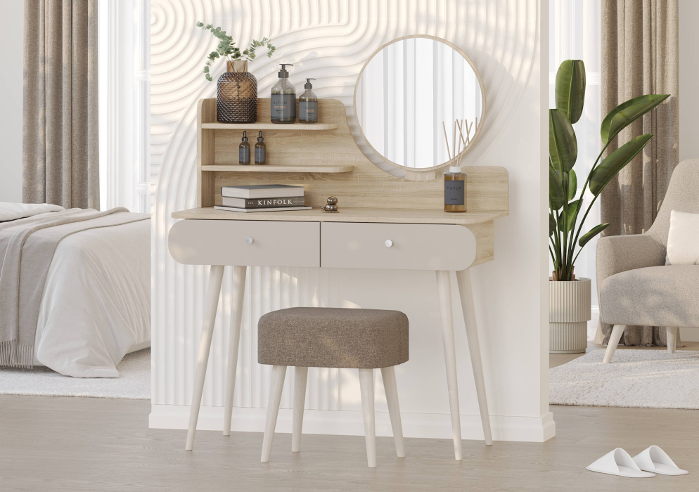 С зеркалом, Столик туалетный трюмо 4-25914