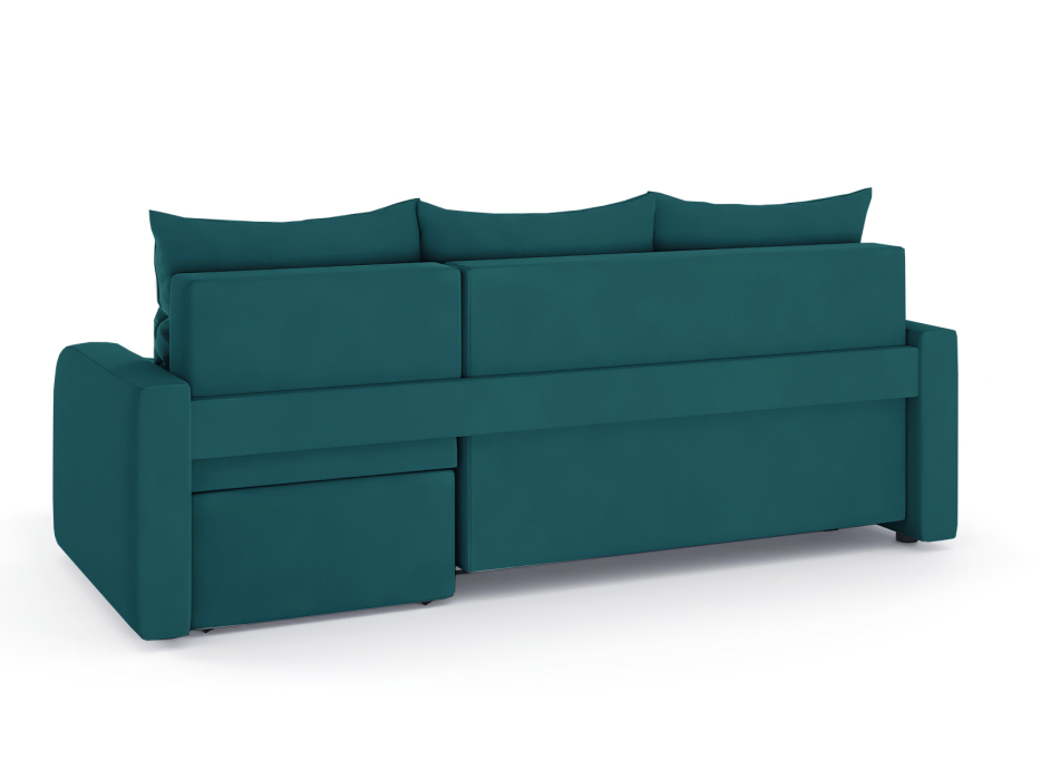 Диваны угловые в гостиную, Диван-кровать угловой Мини Люкс трехсекционная еврокнижка, велюр