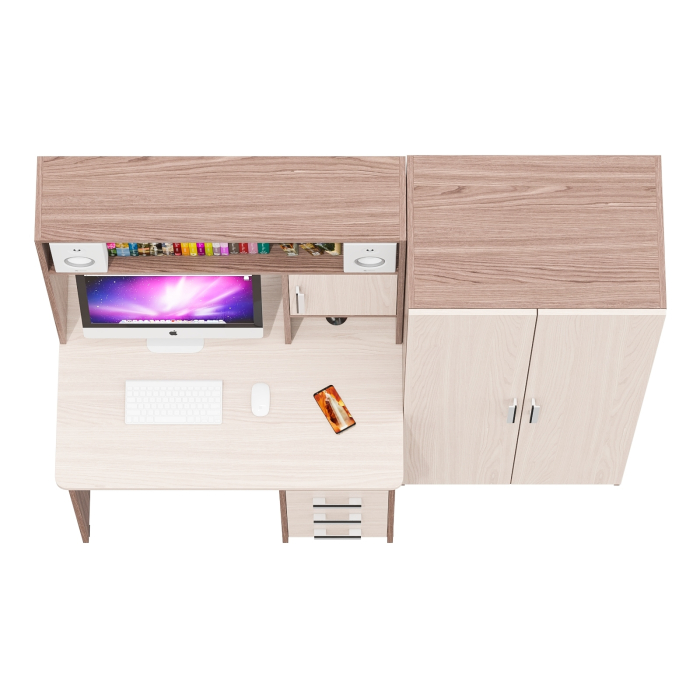 Прямые компьютерные столы, Стол компьютерный со шкафом СК-9