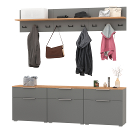 Набор из трёх обувниц и вешалок для оджеды с полкой Октава