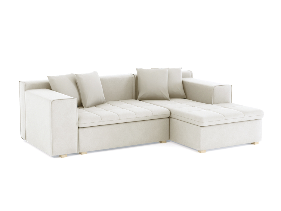 Диваны угловые в гостиную, Диван угловой Чикаго без механизма, велюр