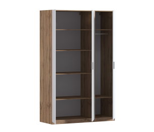 Шкаф трехдверный Макс 1500 мм, вариант №3 (ЛДСП, корпус дуб вотан)