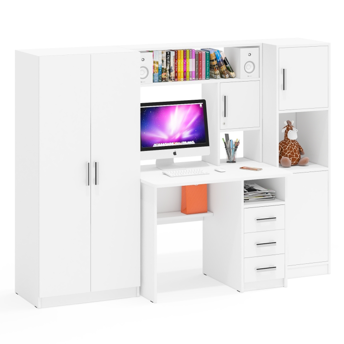 Домашние кабинеты, Компьютерный стол с пеналом и шкафом МД-СК-9