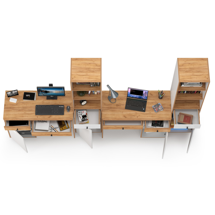 Офисная мебель, Два компьютерных стола Вуди и пенал для учебников