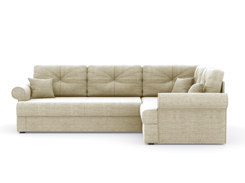 Диваны угловые в гостиную, Диван-кровать угловой Мирта дельфин, рогожка Люкс