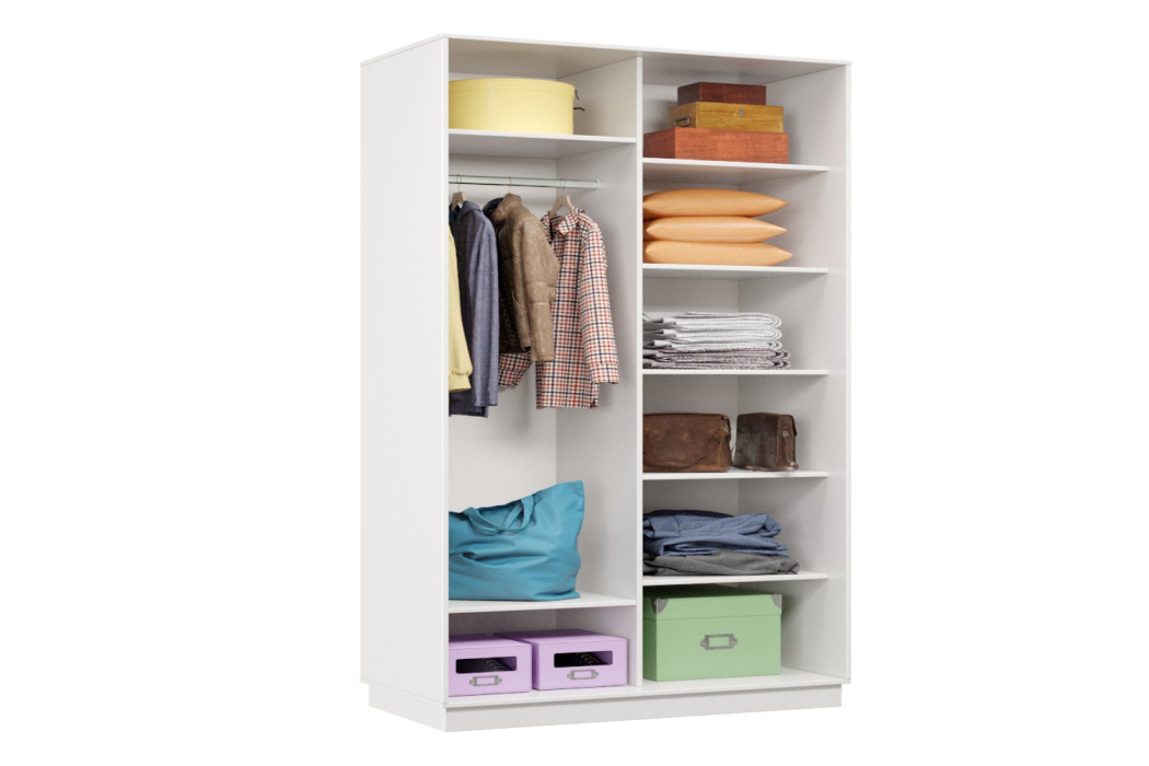 Шкафы-купе 2-х дверные, Шкаф-купе Премьер 02 (01ЗГ;01ЗГ) фасады зеркало графит/двухдверный/Профиль чёрный муар