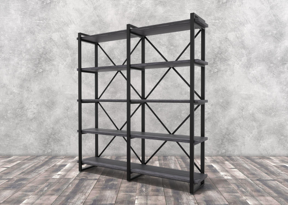 Стеллажи, Стеллаж Айсберг Лофт 160х182-3 черный