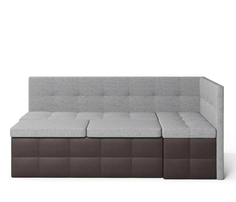 Диваны угловые кухонные, Диван кухонный угловой Домино выкатной, рогожка+экокожа