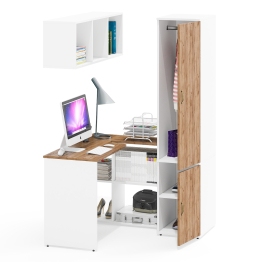 Стол-трансформер с навесной полкой Лидер-8 и функциональным пеналом МД 23Б