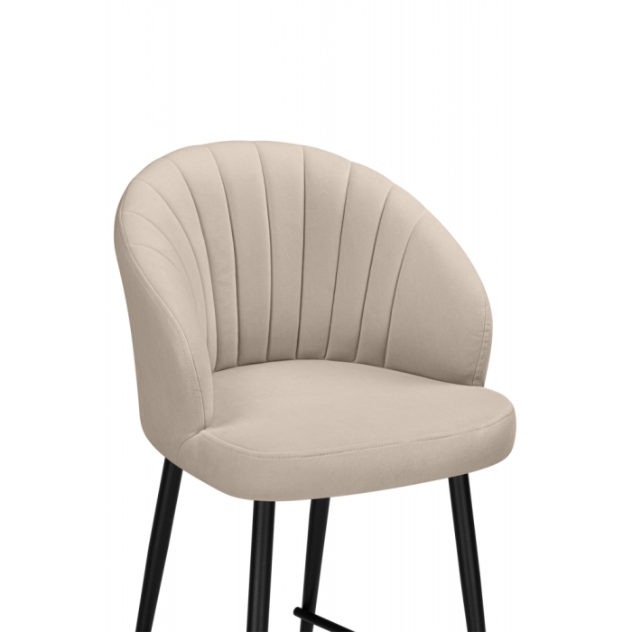 Барные стулья, Стул полубарный на металлокаркасе Бэнбу некрутящийся marseille (чёрный)