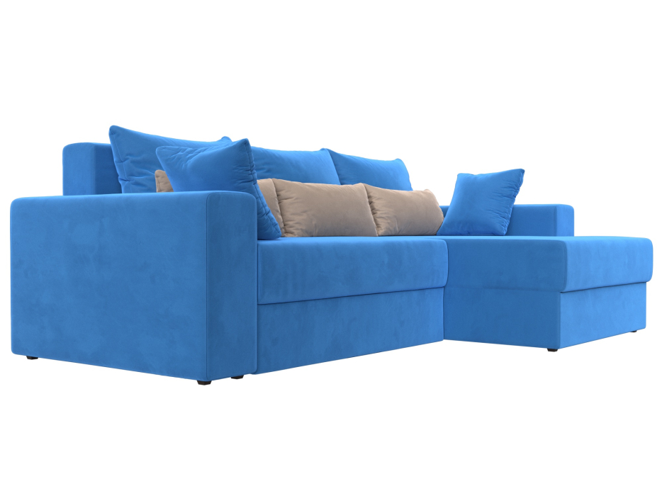 Диваны угловые в гостиную, Угловой диван Майами правый угол, велюр