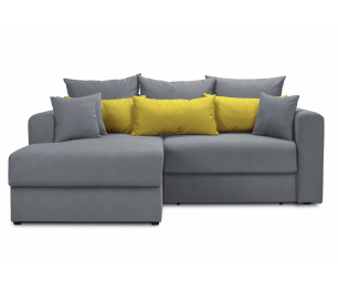 Диван угловой еврокнижка со спальным местом Мэдисон, микровелюр