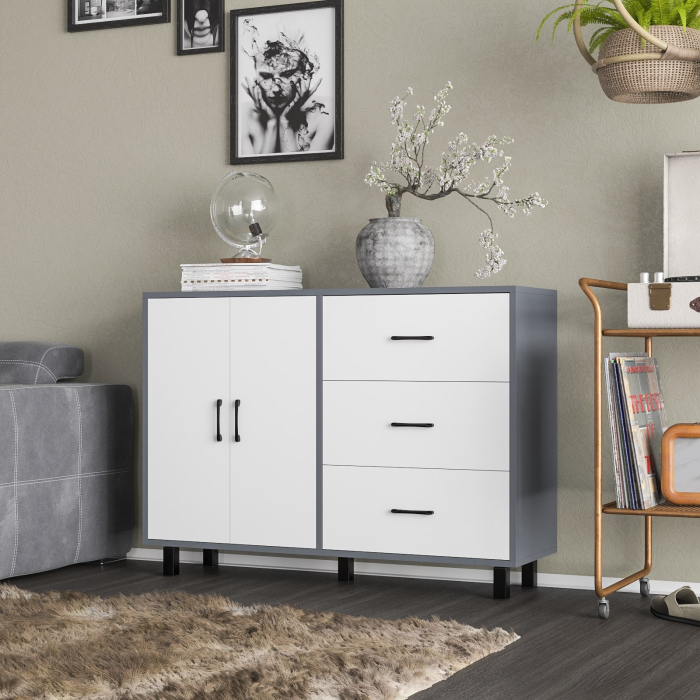 Комоды, Комод-тумба две дверки и три ящика РВК 123-1204