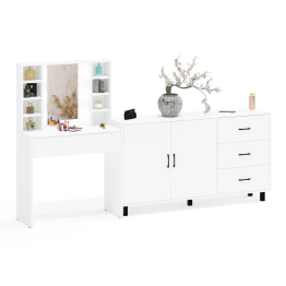 Косметический cтол с подсветкой и ящиком 115 и комод 123-1604