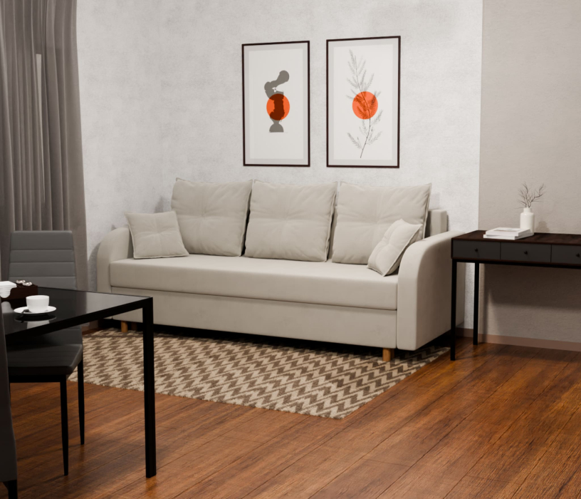 Диваны еврокнижки, Прямой диван Генри,еврокнижка,велюр