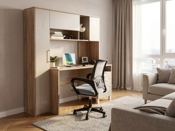 Домашний офис Моби Комфорт 12.95N и кресло 103 серое