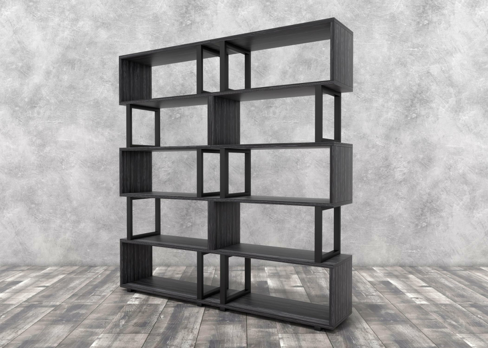 Стеллажи, Стеллаж Айсберг Лофт 180х190-4 Черный