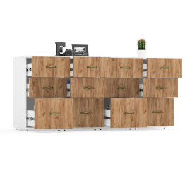 Набор из четырёх тумб три ящика Лидер-8.