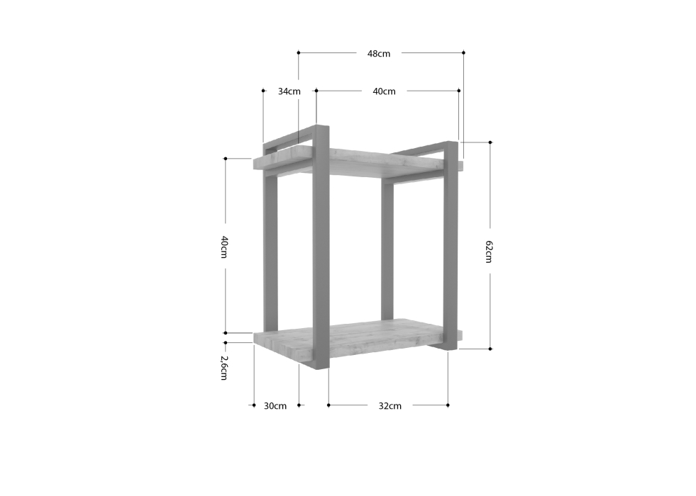 Настенные полки, Полка Айсберг Лофт 40 белый