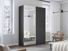 Шкафы-купе 2-х дверные, Шкаф Прайм дуо ДСП+зеркало 2300 х 1400 х 570