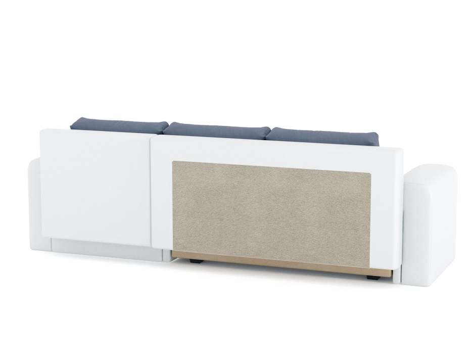 Диваны угловые в гостиную, Диван-кровать угловой Кормак с подлокотниками, велюр+кож.зам.