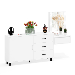 Стол косметический навесной с подсветкой и комод 122-1504