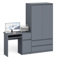 Компьютерные столы, Шкаф-комод Мори МШ900 2 ящика с компьютерным столом МС-1 правым Мори