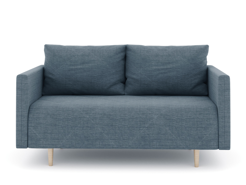 Диваны прямые кухонные, Диван прямой нераскладной Милли мини 2-х  местный с подлокотниками, рогожка