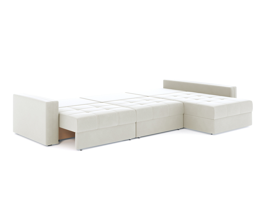 Диваны угловые в гостиную, Диван-кровать угловой Брест 3 секции еврокнижка, велюр