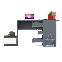 Угловой компьютерный стол Мори МС-16 правый с тумбой ТМП400