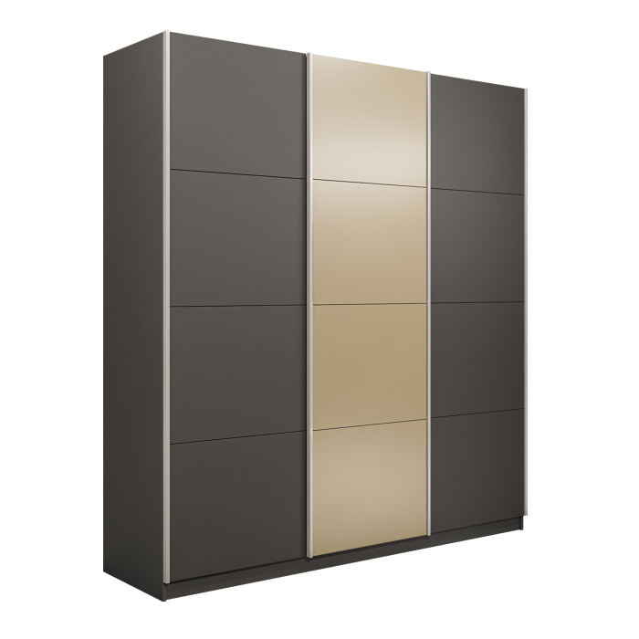 Шкафы-купе 3-х дверные, Шкаф-купе Прайм 3-х дверный Стекла фисташка/ДСП/Доводчики 180х57х230