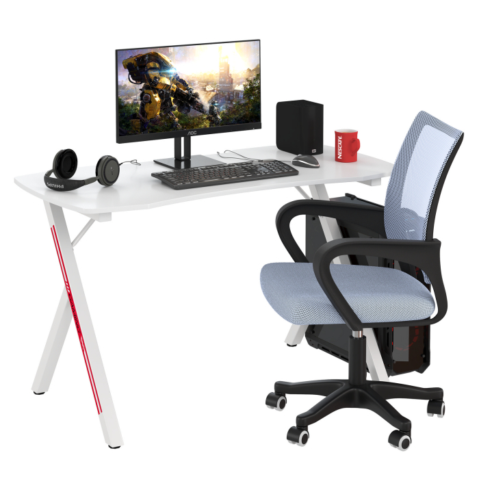 Прямые компьютерные столы, Компьютерный стол для геймера Мебель--24 GT-2310 с компьютерным креслом