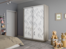 Шкафы-купе 2-х дверные, Шкаф-купе Экспресс 2-х дверный Фотопечать Ленты Стекла 160х60х240