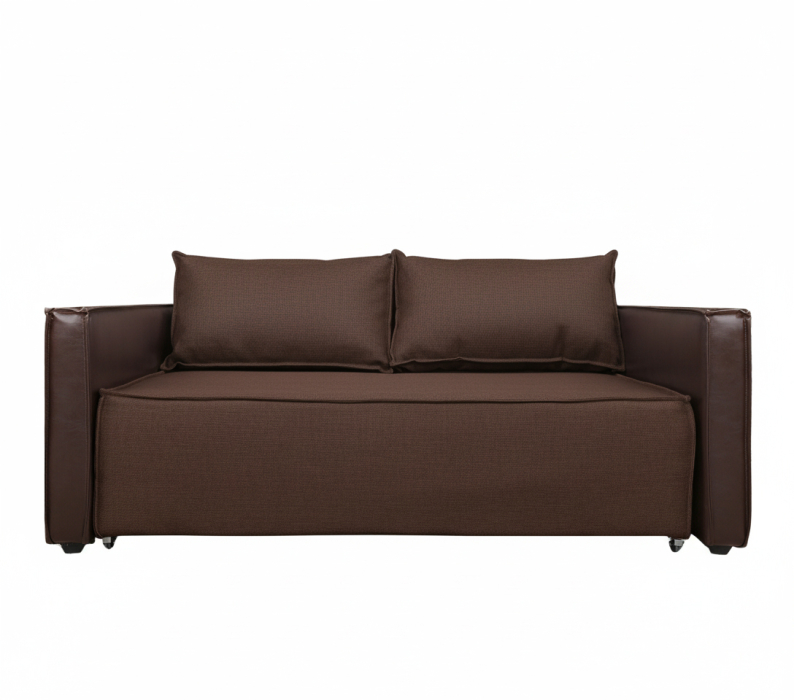 Диваны с ящиком для белья, Диван-кровать Барон аккордеон 140, велюр/экокожа