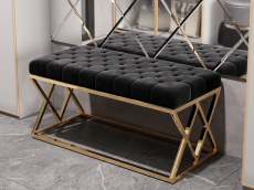 Банкетка в прихожую, Банкетка-скамейка STOOL GROUP ИНСИГНИЯ (Сталь золото)