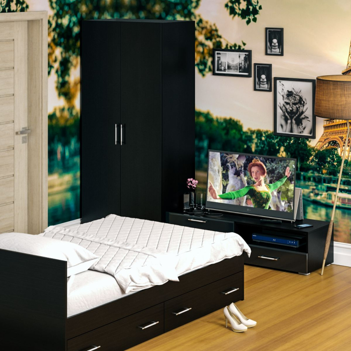 Спальные гарнитуры, Спальня Стандарт № 3 с кроватью 1200 с ящиками