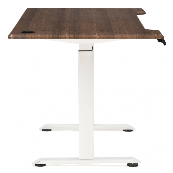 Прямые компьютерные столы, Компьютерный стол Маркос с механизмом подъема 140х80х75, белый