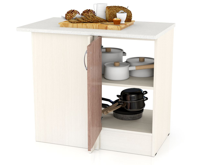 Кухонные шкафы, Стол Мери ШНУ1000 нижний угловой 100 см. 