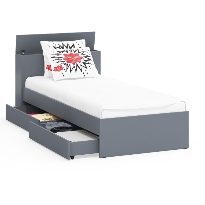 Кровати 90 см, Кровать с ящиками Ксения 900 односпальная