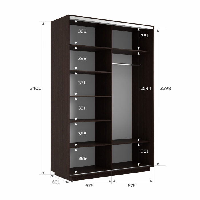 Шкафы-купе 2-х дверные, Шкаф-купе Экспресс 2-х дверный Фотопечать Шелк Стекла 140х60х240