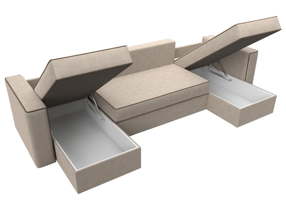 Диваны еврокнижки, П-образный диван Принстон, рогожка