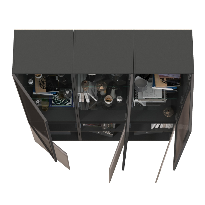 Витрины, Горка в гостиную с с тремя стеклянными дверками Сидней 13.201