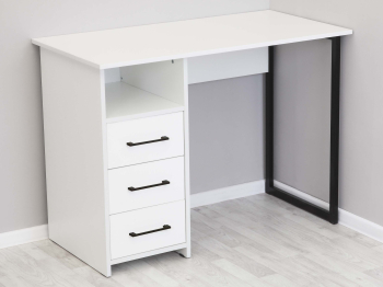 Стол письменный с тумбой на метал.каркасе